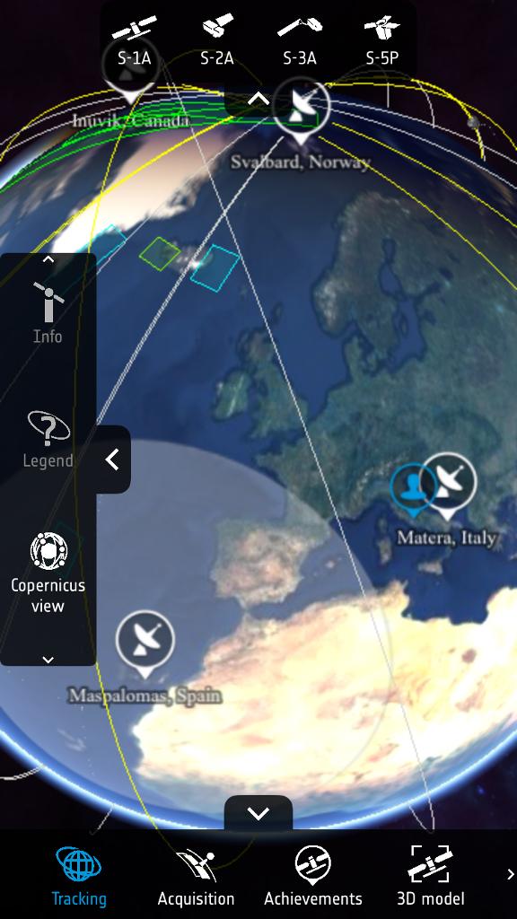 Copernicus Sentinel App on phone